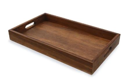 AZAFATE RECTANGULAR DE MADERA CON ASAS