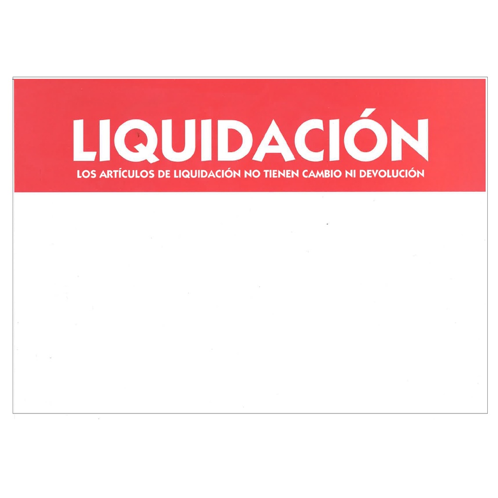 DESC. HABLADOR LIQUIDACION CARTA 860400 P/100