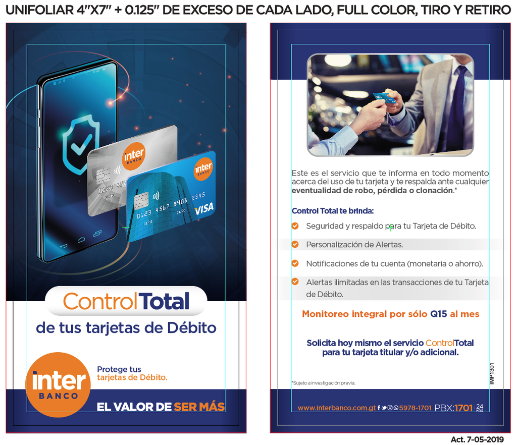 CONTROL TOTAL PARA TARJETA DE DÉBITO