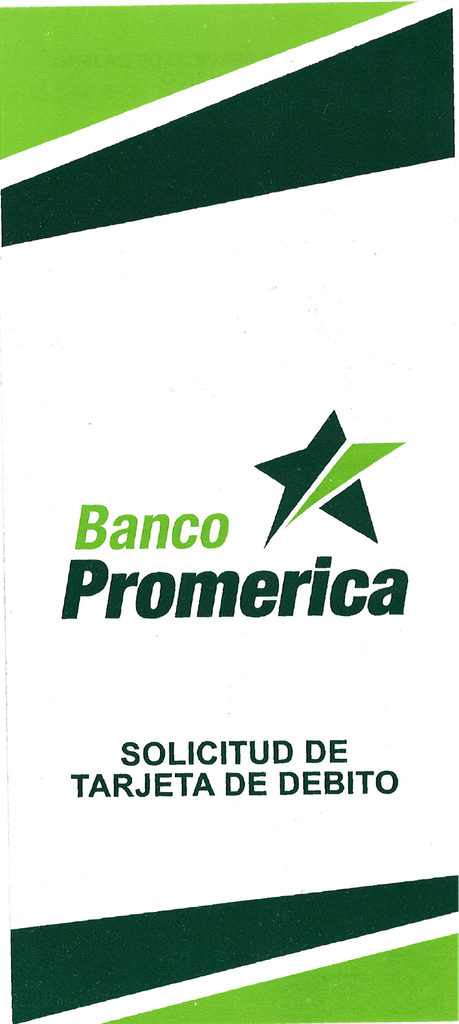 SOLICITUD TARJETA DE DEBITO.