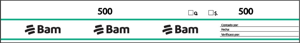 PRECINTOS DE Q.500.00 BAM F-831 P/100