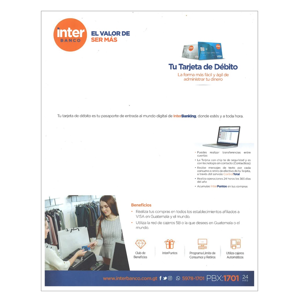 CARTA KIT TARJETA DE DEBITO INTERBANCO