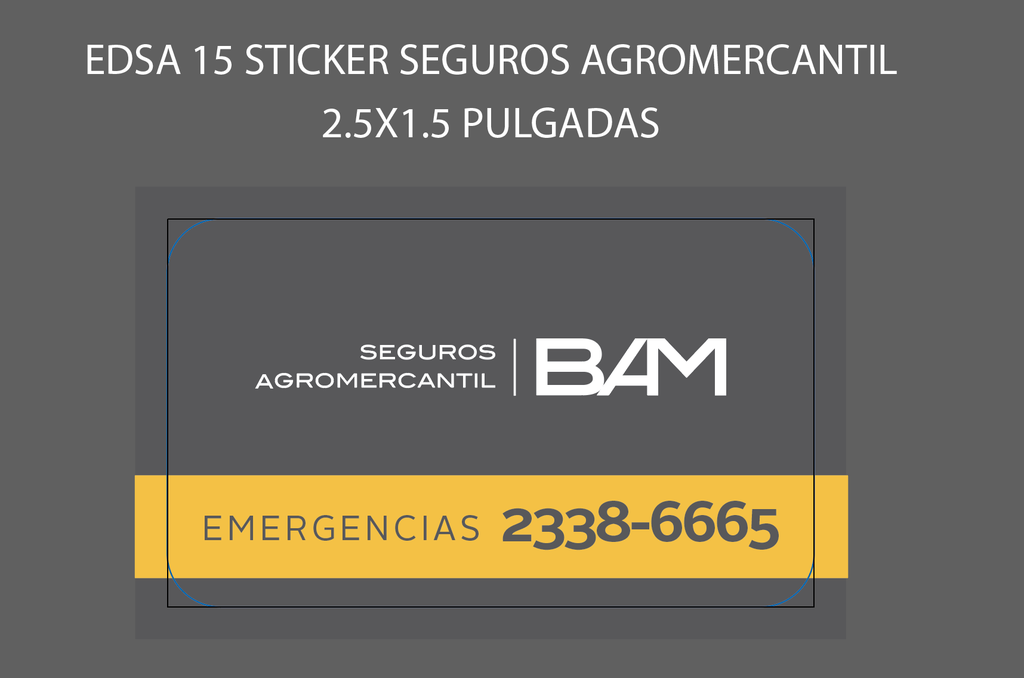 CALCOMANIA DE EMERGENCIA ASISTENCIA 
