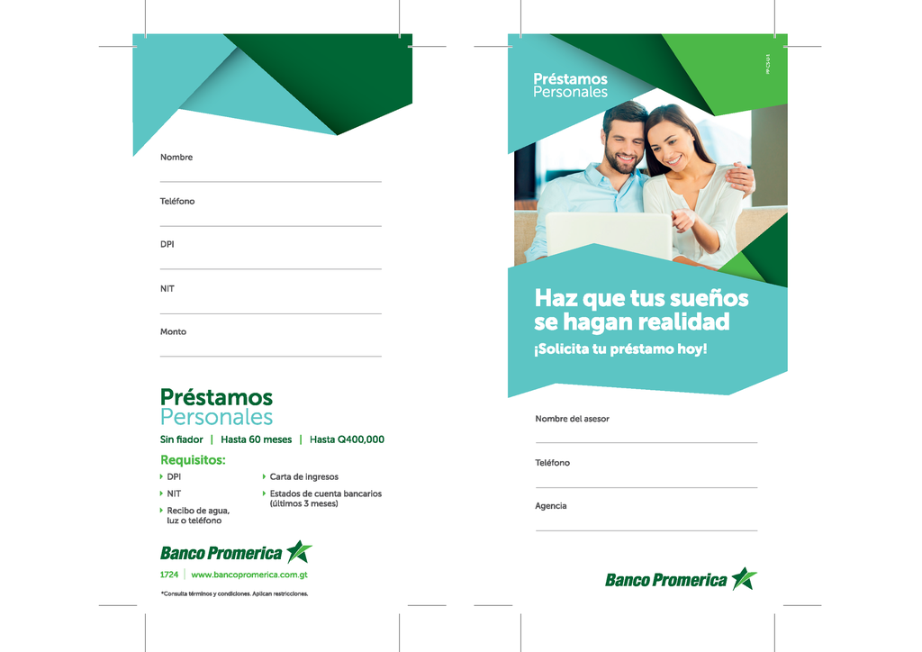 UNIFOLIAR PRESTAMOS PERSONALES P/100
