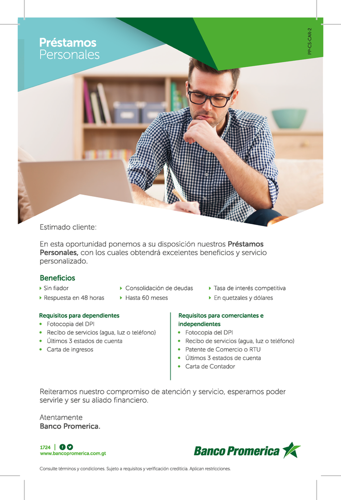 CARTA PRESTAMO PERSONAL CONSUMO BP 1/2 