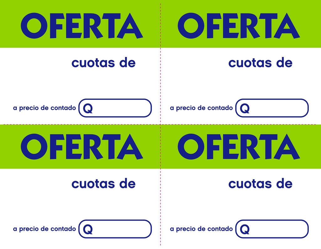 HABLADOR OFERTA CUOTAS ¼ CARTA P/100 NEW