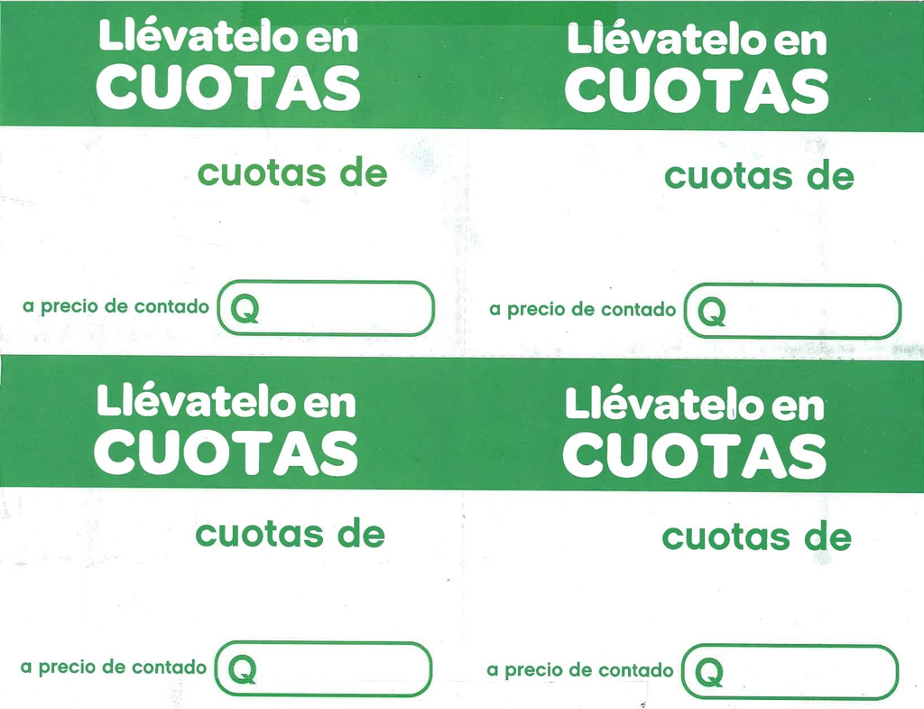 HABLADOR 1/4 LLEVATELO ENCUOTAS 