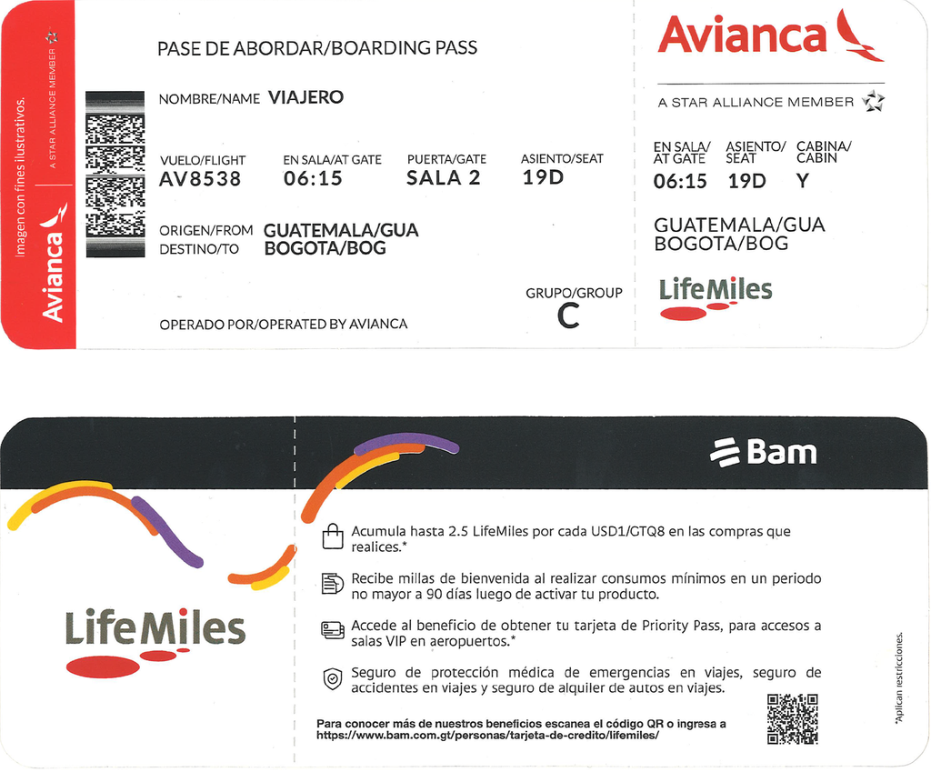 POSTAL LIFEMILES BAM P/100 1097