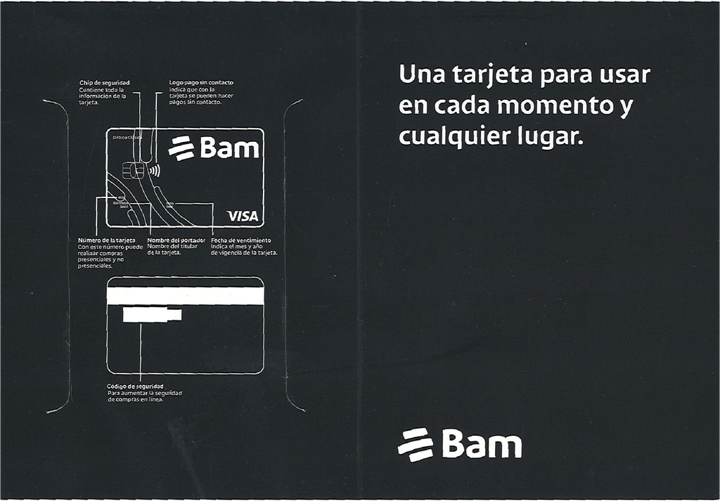 BROCHURE PORTA TARJETAS P/100 1103 BAM