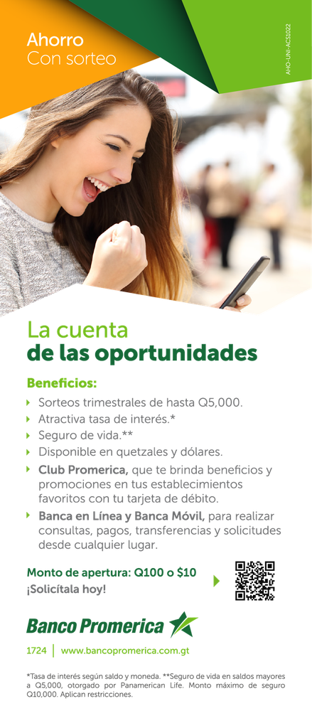 UNIFOLIAR AHORRO CON SORTEO AHO – UNI - 