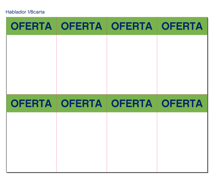 HABLADOR OFERTA 1/8 CARTA P/BOLSITA 860733