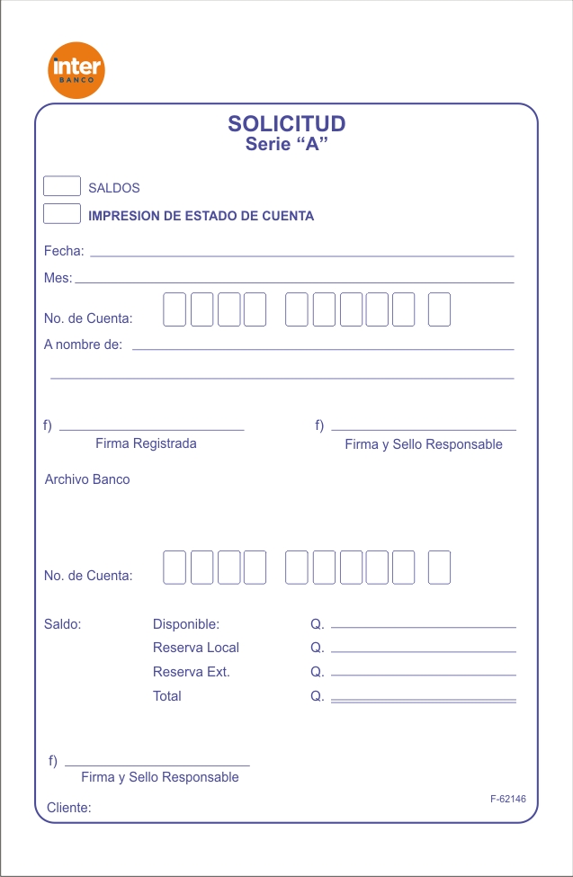 SOLICITUD DE SALDOS INTERBANCO B/100