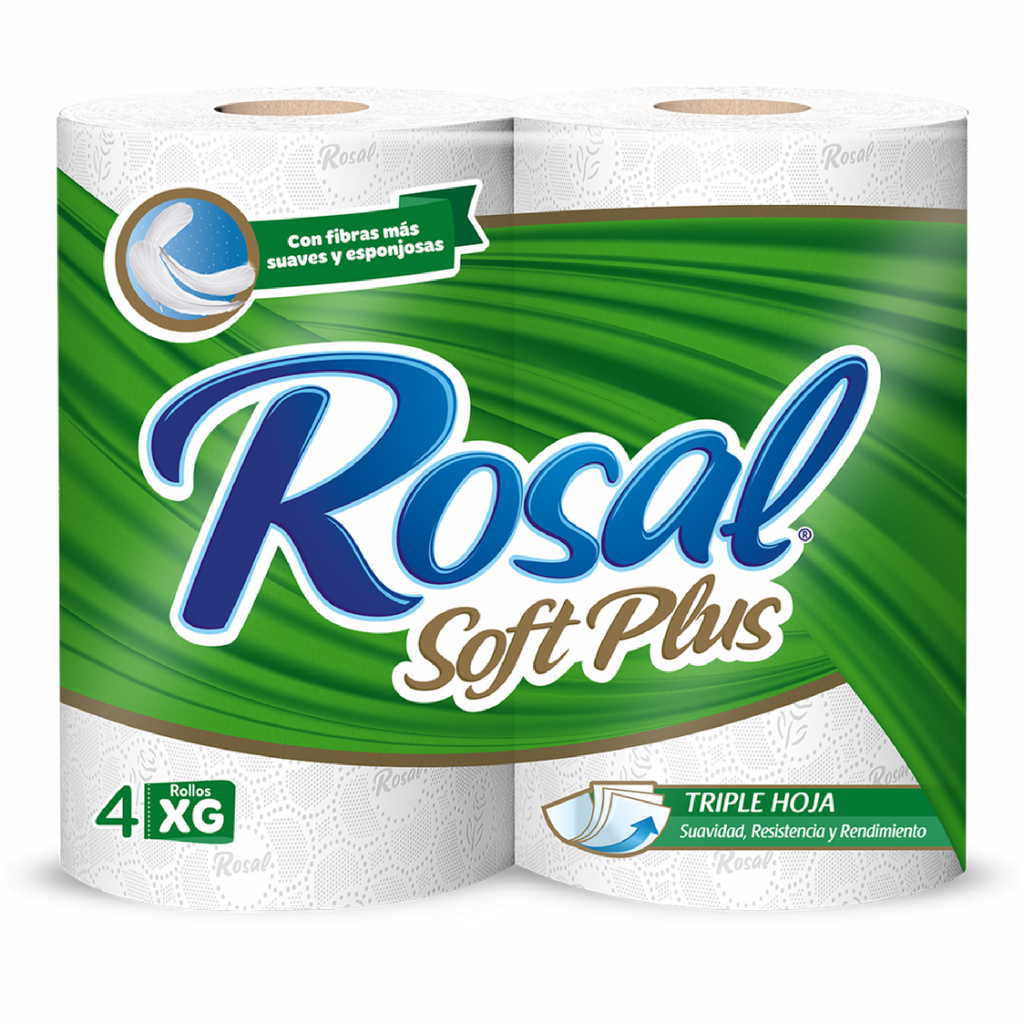 PAPEL HIGIENICO ROSAL VERDE TRIPLE H XG PAQ/4