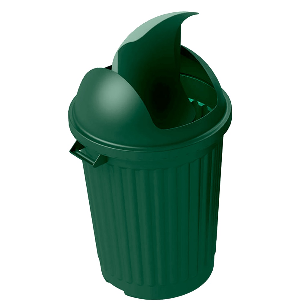 BASURERO PLASTICO SWING 20 LTS C/VERDE 