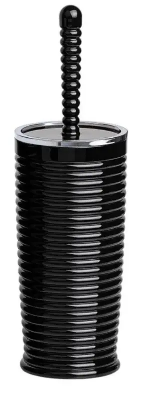 CEPILLO PARA BAÑO NEGRO CROMADO