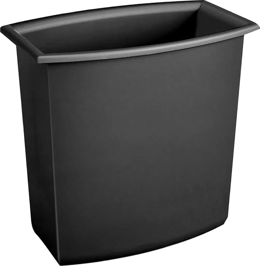 BASURERO PLASTICO RECTANGULAR NEGRO