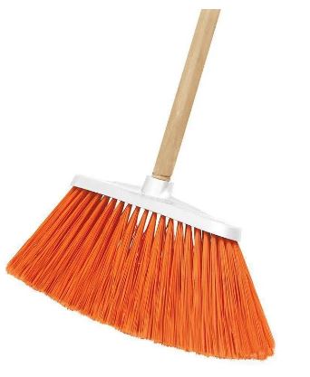 ESCOBA PLASTICA NARANJA