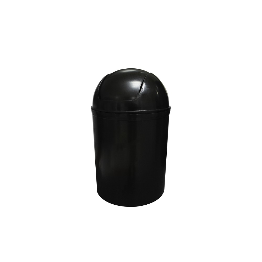 BASURERO PLASTICO SWING 6 LTS C/NEGRO 