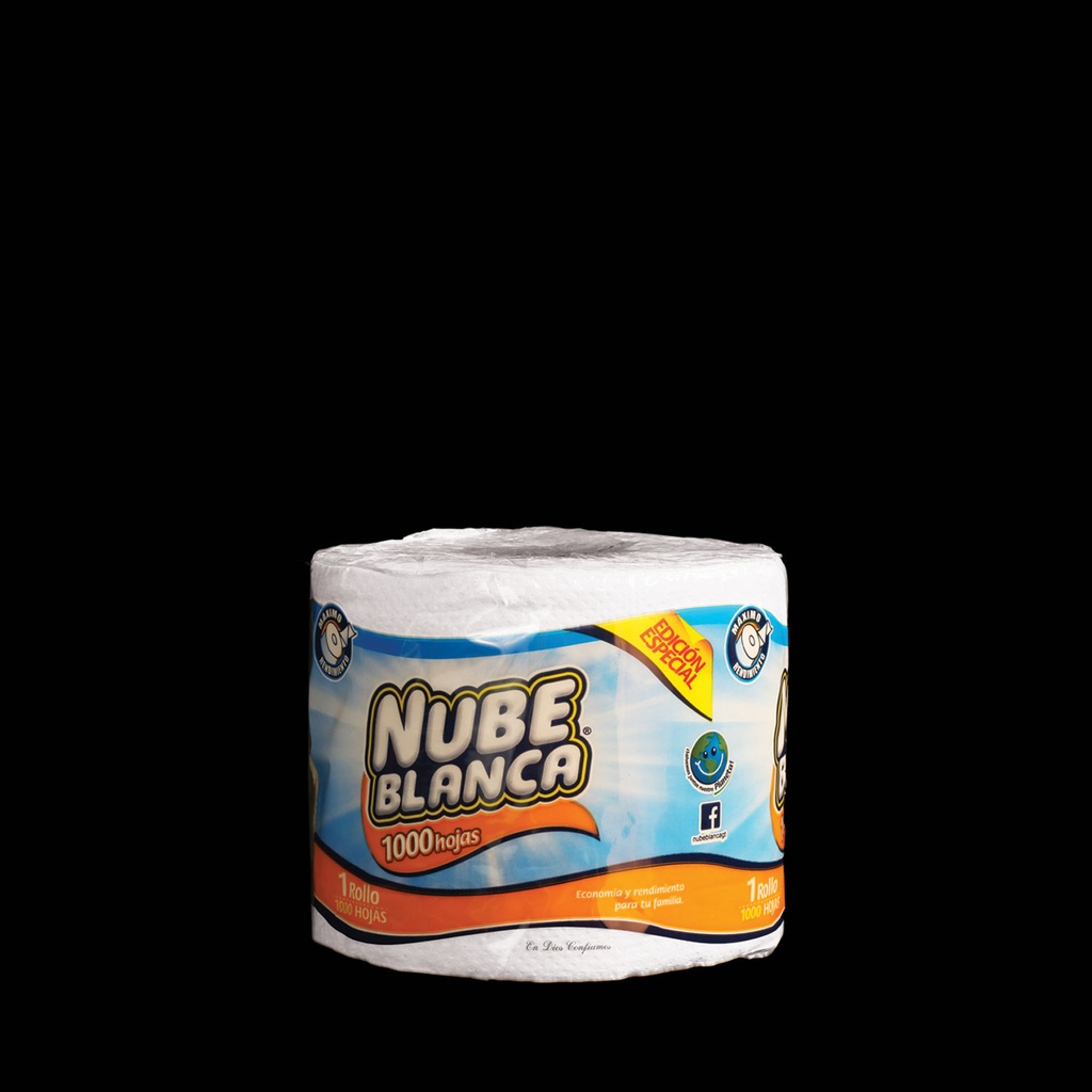 ROLLO DE PAPEL HIGIENICO NUBE BLANCA 1000 