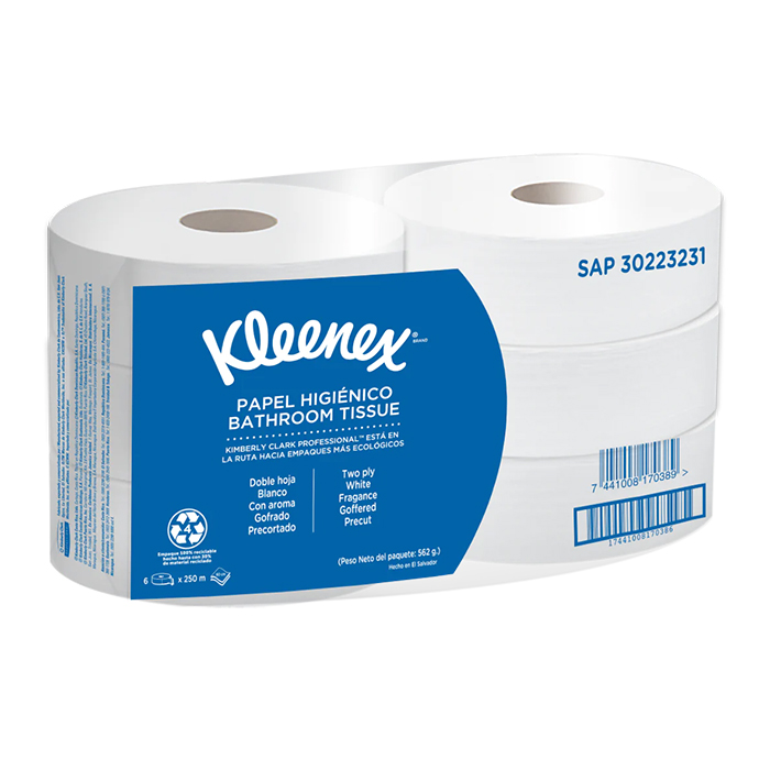 JUMBO KLEENEX DOBLE HOJA 250MTS.  30223231 C/6