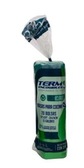 BOLSA VERDE GRANDE PARA BASURA TERMO CON CINTA  R/20