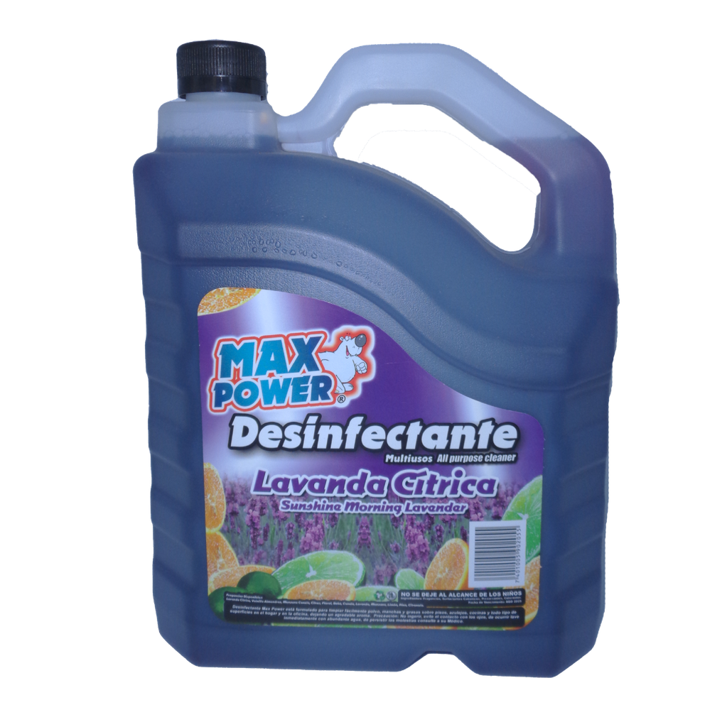 DESINFECTANTE MAX POWER LAVANDA CITRICA.
