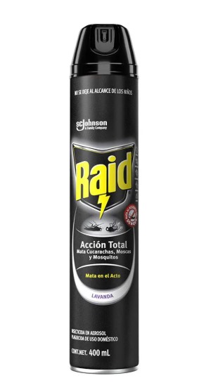 INSECTICIDA RAID AE ACCION TOTAL 400ML CAJA/12