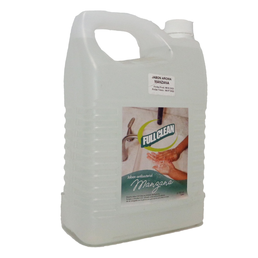 JABON LIQUIDO P/MANOS FULLCLEAN TRANSPARENTE (SIN AROMA)