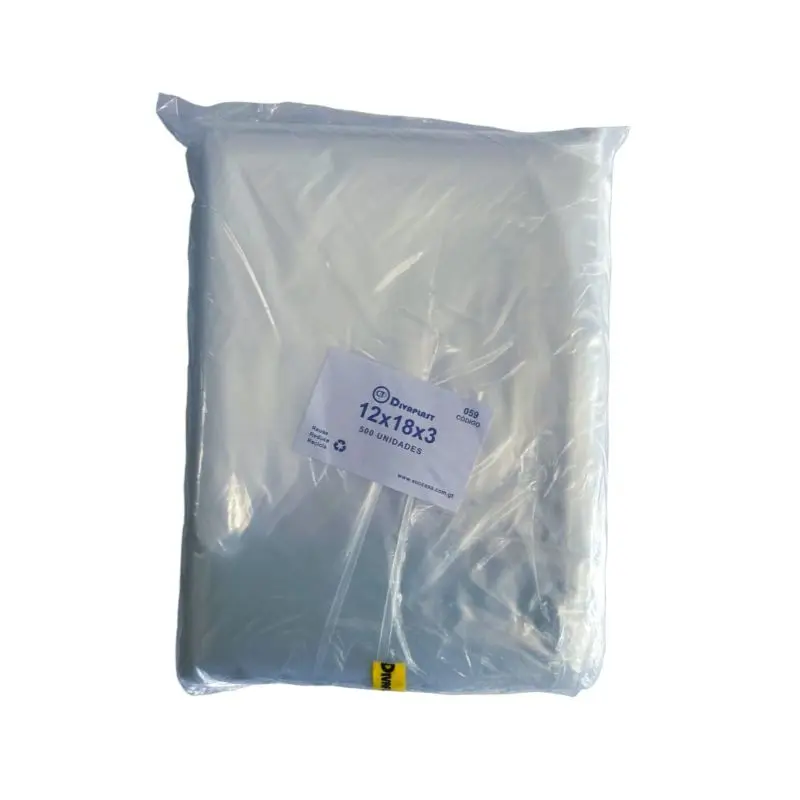 BOLSA TRANSPARENTE 12 X 18 X 3 ML (10LB.) MILLAR