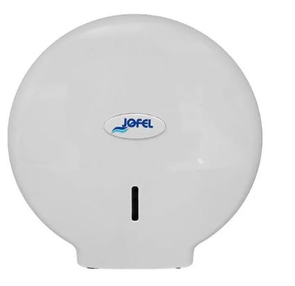 DISPENSADOR PAPEL HIGIENICO JUMBO ROLL PLASTICO BLANCO JOFEL