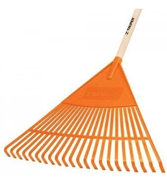 RASTRILLO PLASTICO P/JARDIN 22" MANGO 48" 