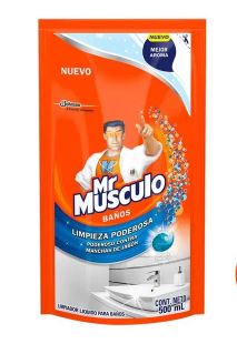 LIMPIADOR MR. MUSCULO BAÑO 5 EN 1 DOYPACK (500ML)
