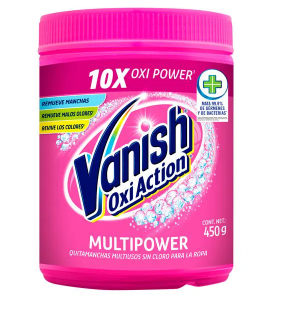 QUITA MANCHAS VANISH ROSA EN POLVO 450 GRS.