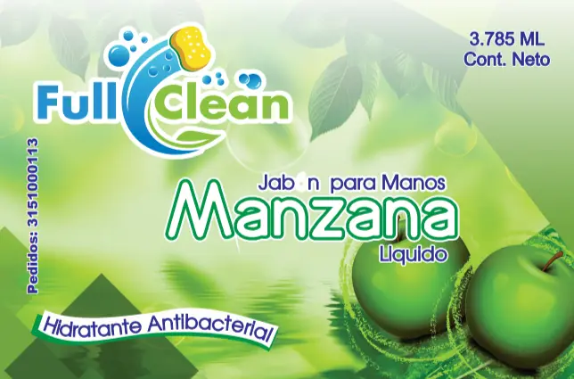 JABON DE MANOS FULLCLEAN MANZANA