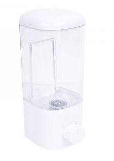 DISPENSADOR DE JABON SENCILLO BLANCO 500ML