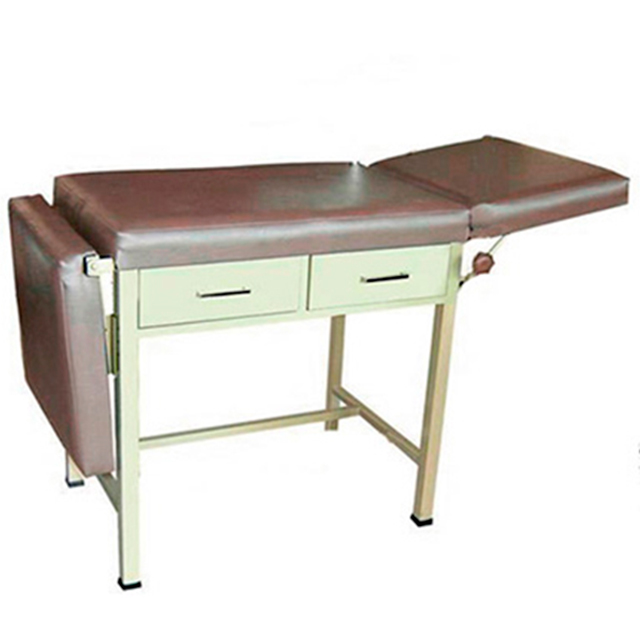 MESA DE EXAMEN DE 2 GAVETAS CON ESTRIBO