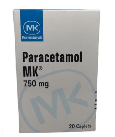 PARACETAMOL MK 750 MG  CAJA/20