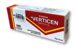 VERTICEN 25 MG UNIDAD