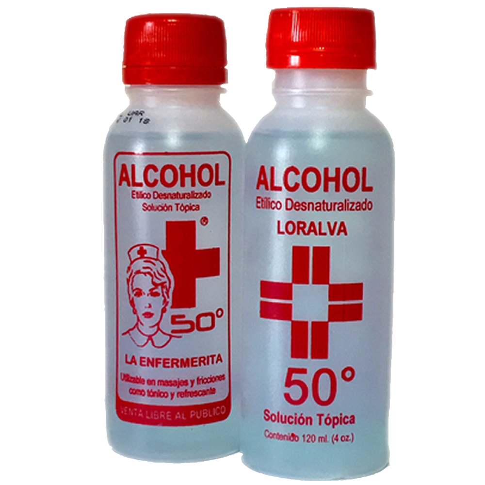FRASCO DE ALCOHOL 120ML   (4 ONZ.)