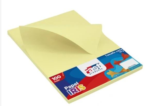 PAPEL BOND CARTA AMARILLO 75 GMS P/100 (16619-A)