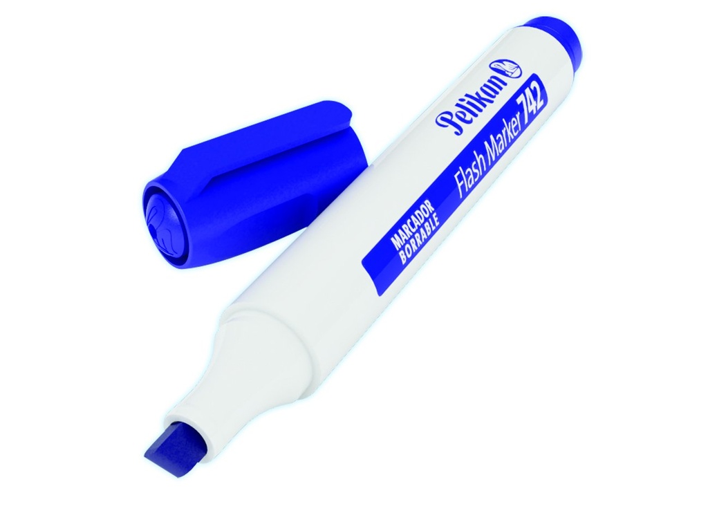 MARCADOR PELIKAN 742 PIZARRON BISELADO AZUL