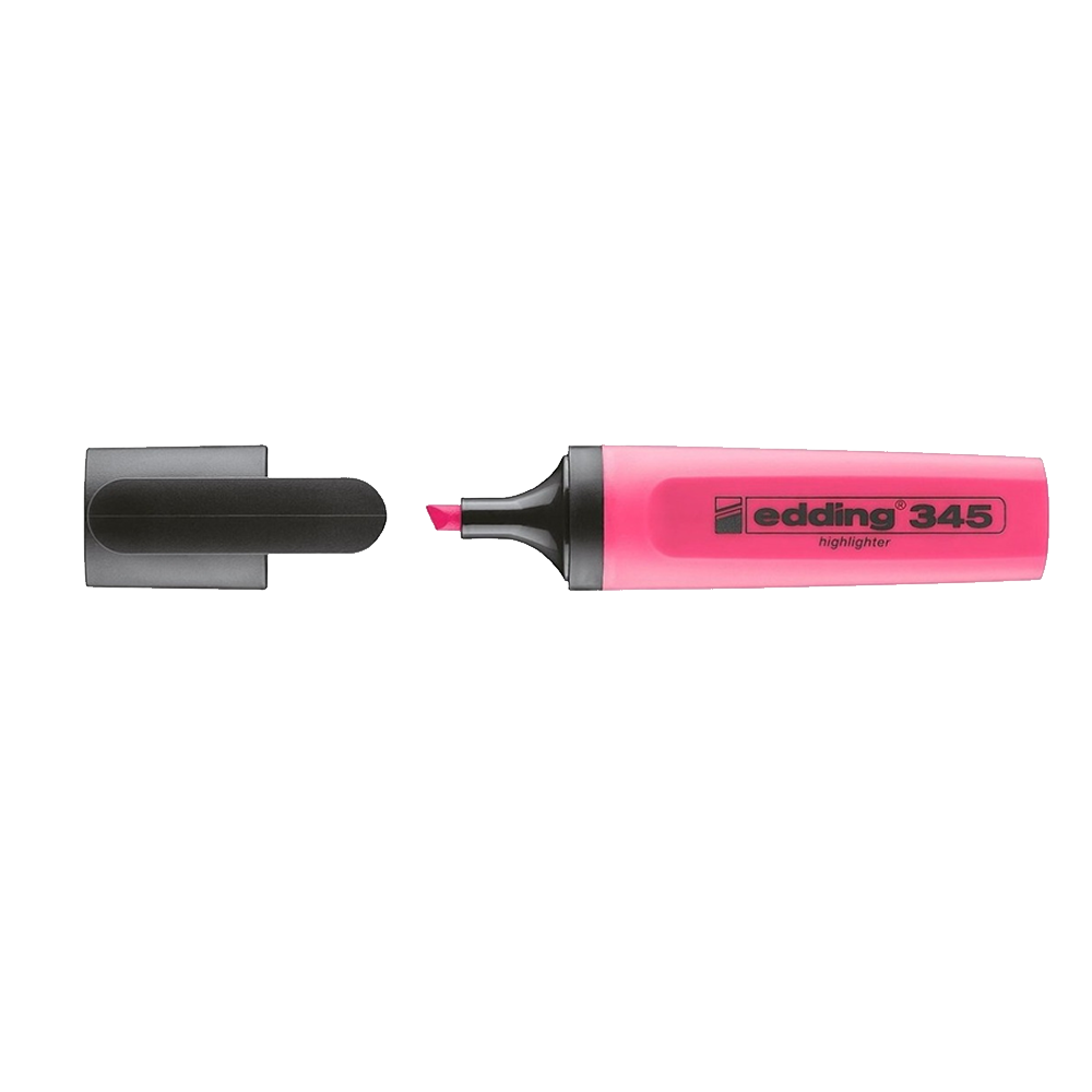 MARCADOR FLUORECENTE ROSADO EDDING 