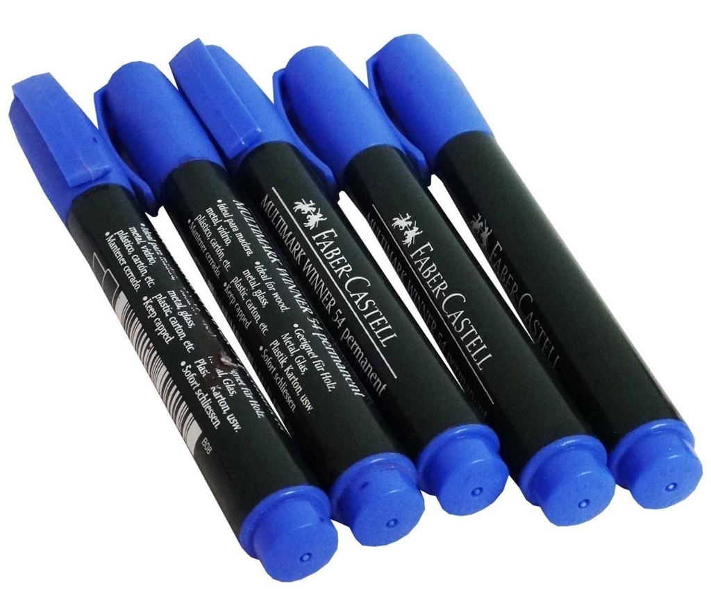 MARCADOR PERMANENTE  CORTO AZUL