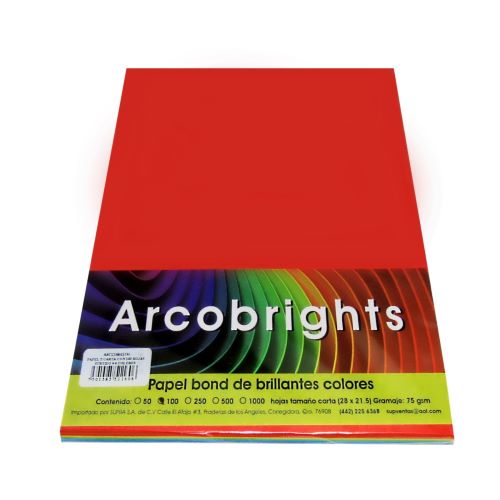 PAPEL BOND 80 GRAMOS  ROJO PAQ/100