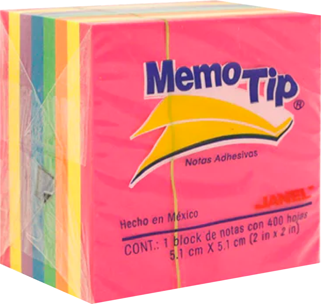 BLOCK NOTAS ADHESIVAS MEMO TIP 2"X2"