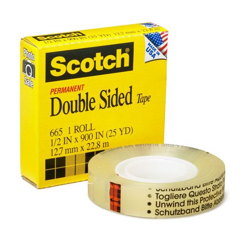 ROLLO TAPE PEGA DOBLE SCOTCH 1/2" 22.8 MTS. 