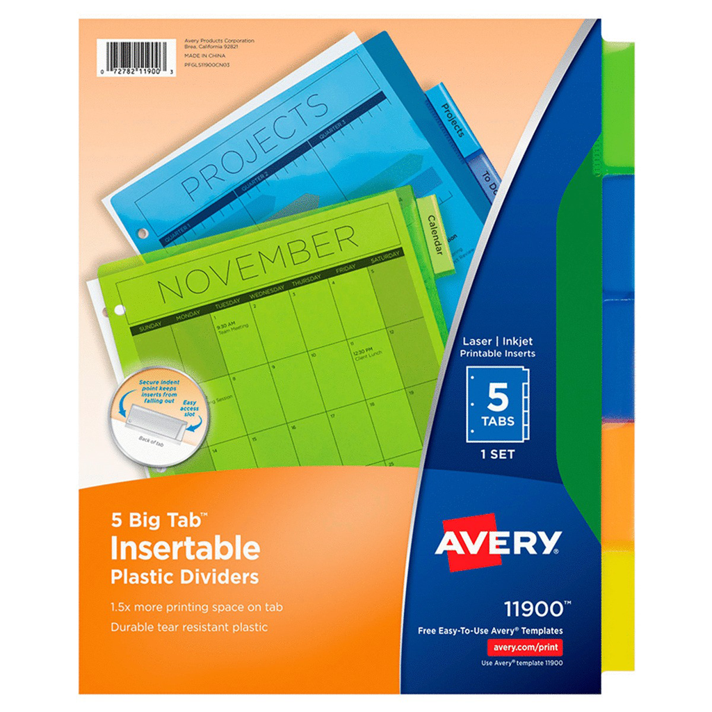 SEPARADOR AVERY DE 1-5 6060 MOD.11900
