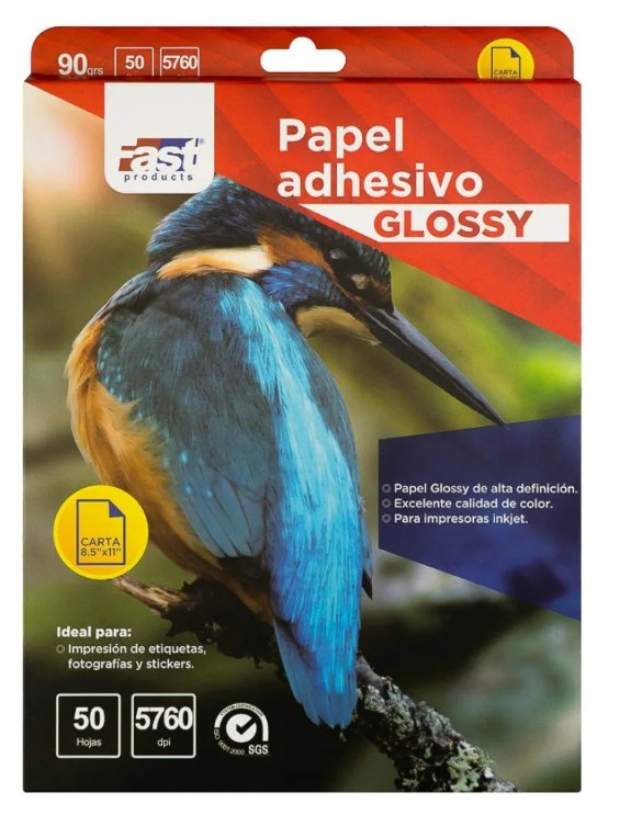 PAPEL ADHESIVO CARTA FAST GLOSSY  CAJA/50 (13828)