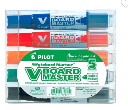 SET 5 MARCADORES PARA PIZARRA PILOT VBM