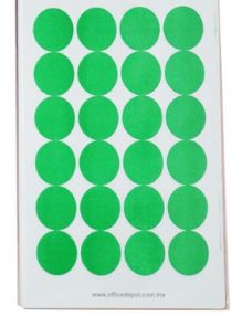 ETIQUETA CIRCULAR AVERY 3/4" VERDE 20H